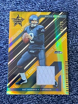 2004 Leaf Rookies And Stars Longevity Materials Gold 79 Matt Hasselbeck /75 • $14.99