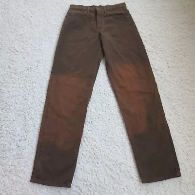 VINTAGE Levis 555 Jeans Mens 29x32 Brown Denim Orange Tab Faded USA Deadstock • $24.99