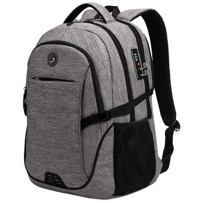 $48.25 • Buy Unisex Anti-Theft USB Charging Port School Students Backpack Fit 17 Inch Laptop 