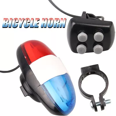 Kid Bike Cycling Accessories Electric Horn Taillight Bicycle Police Siren Light • £9.49