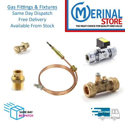 Gas Pipe Fittings Brass Connectors Plumbing 8mm-10mm-15mm-22mm-28mm • £3.39