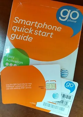 AT&T PREPAID GO PHONE 4G MICRO SIM CARD. NEW UNACTIVATED. SKU#6007a • $2.99