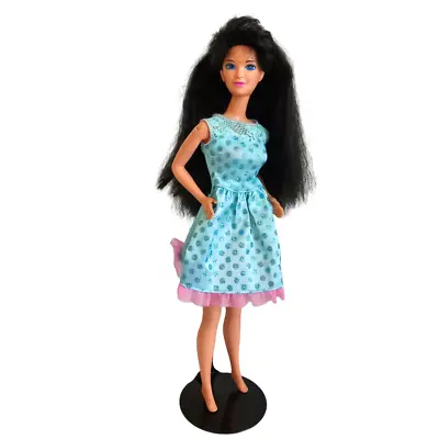 Mattel Barbie Fashion Doll Kira Or Miko ? Long Black Hair Blue Eyes Vintage • $10.80