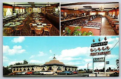 Postcard NJ Marlton New Jersey Country Club Diner Restaurant Multiview Map A47 • $5.99