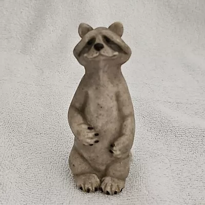 Second Nature Design Quarry Critters Gray Raccoon Figurine 1999 • $10.25