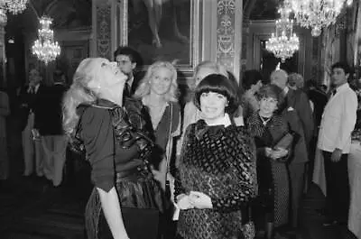 Ursula Andress And Mireille Mathieu At The Reception At The Paris - Old Photo • $5.46
