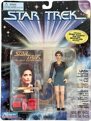 Star Trek The Next Generation VASH Rare Action Figure & Collector Card 1995 NIP • $15.59