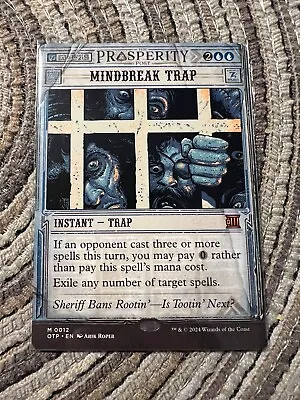 MINDBREAK TRAP SHOWCASE Breaking News Mythic Outlaws OTJ Magic MTG NM • $29.99