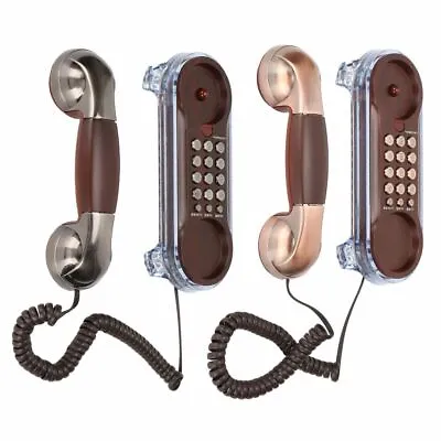 Landline Wired Telephone Caller ID Compact Wall Mounted Retro House Phones • £12.49