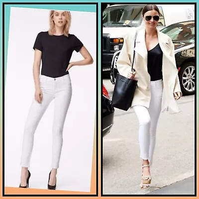 J Brand 910 Mid Rise Super Skinny Jeans In WHITE 24 Low Slim Skinny • $44.99