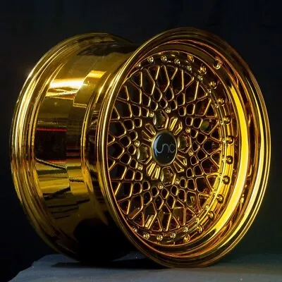JNC Wheels Rim JNC045 Gold Platinum 15x8.25 4x100 ET10 • $214.50