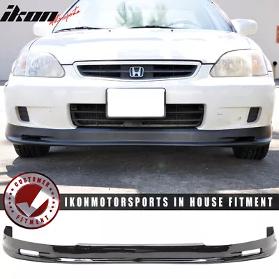 Clearance Sale Fits 99-00 Honda Civic EK Mugen Front Bumper Lip PU Painted Black • $129.99