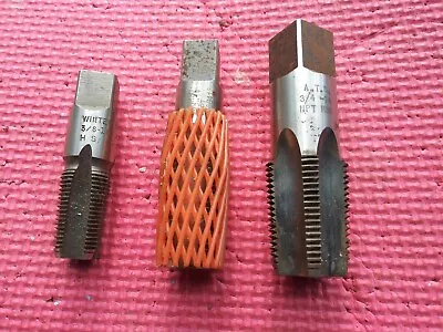 3/8  1/2  3/4  Inch Npt Tap Set Usa Carbon Steel Old Stock • $28.50