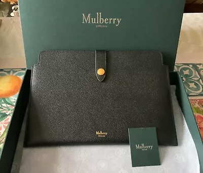 MULBERRY Tech Pouch Grain Leather RRP £310 For Tablet 9.7 Inch Or Smaller IPad • £159.99