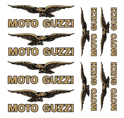FE Kit MOTO GUZZI Stickers Stickers Set GOLD SILVER WHITE  • $10.13