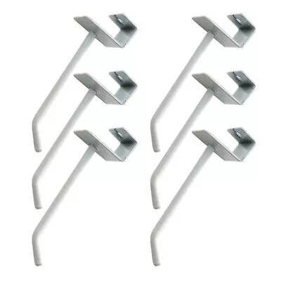  6 PCS Square Tube Hook Peg Wall Hooks Supermarket Display Shelf • £8.88