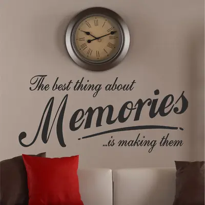 Wall Sticker Quote Best Thing About Memories Is Making Them Matt Vinyl UK  • £21.49