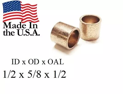 2pc American Bronze 1/2 X 5/8 X 1/2   Made In USA Bronze Bushing • $5