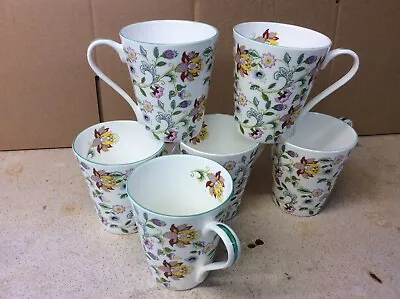 6 Large. Mugs In Haddon Hall Design Made In Stoke-on-Trent  Excellent Quality • £48