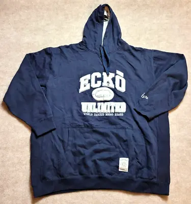 Ecko Unlimited (unltd) Vintage Rhino Heavyweight Hoodie Y2k 6xb Blue Pullover • $249.87