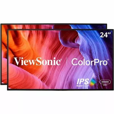 VIEWSONIC MN VP2468A_H2 24 1080P IPS DOCKING MONITORS W 65W USB-CAndDAISY CHAIN • $519.56
