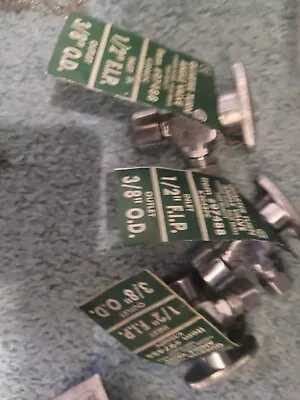 Keeney 272279 Quarter Turn Chrome Plated Brass Angle Valve 1/2  3/8  Lot Of 3 • $25.99