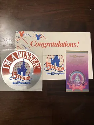 Walt Disney World 15th Anniversary One Day World Passport Ticket & Sticker • $460
