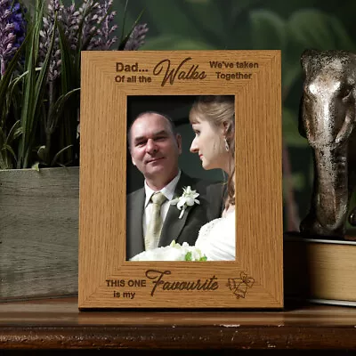 Father Of The Bride Gift Favourite Walk Wooden Photo Frame FW116 • £14.99