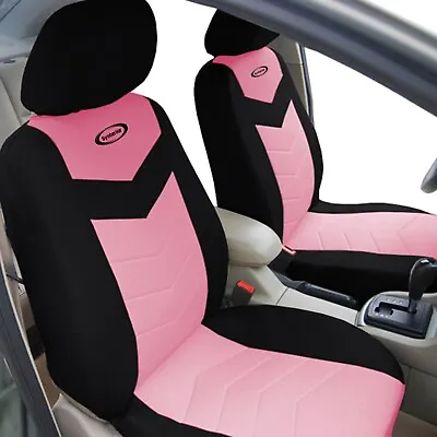 Black Pink Leather Auto Seat Covers Car Truck SUV Compatible For Volkswagen • $26