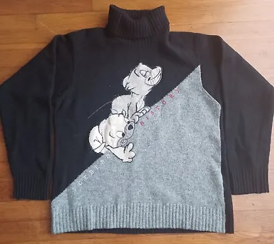 Vintage ICEBERG HISTORY Moc Neck Sweater Disney Puppy Dogs Sz. M/S • $89