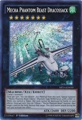 Yugioh Mecha Phantom Beast Dracossack Secret Rare MP14-EN030 1st Edition NM • $14.63