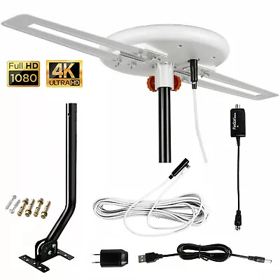 Omni-directional Digital Amplified Outdoor TV Antenna HD VHF 40ft Cable J-Pole • $61.95