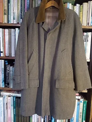 £75 • Buy Vintage Tweed  Overcoat / Field Coat By Zacharias & Co Oxford UK 44 R VGC