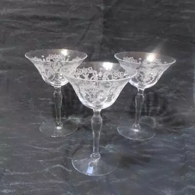 Vintage Set 3 Morgantown Virginia Champagne/Sherbet Wonderful Condition • $15.99