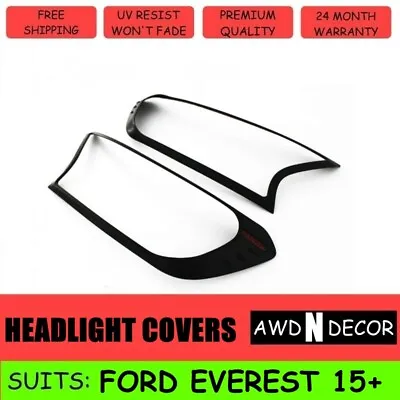Front Light Covers Headlights Trim To Suit Ford EVEREST Ranger PX2 PX3 2015-2020 • $39.99