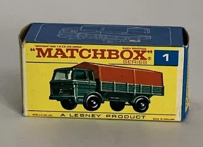 Vintage Original Lesney MatchBox Series #1 Mercedes Truck Box Only • $9.99