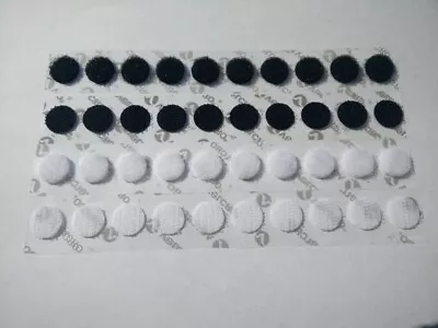 Velcro® Brand Self Adhesive Coins Circles 1/2 .5  10 Sets Hook Loop Black White • $3.99