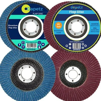 £3.99 • Buy FLAP GRINDING SANDING DISCS 115mm 4.5  40 60 80 120 GRIT ANGLE WHEEL UK