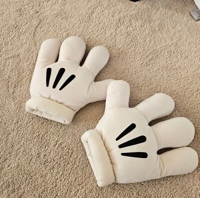 Disney Parks Mickey Minnie Mouse White Plush Gloves Hands Costume Cosplay • $13