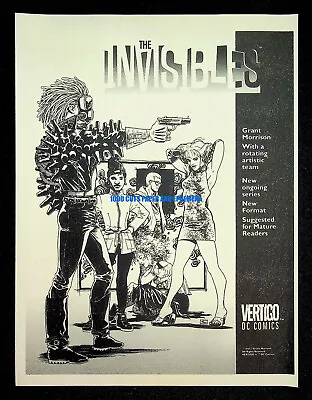 The Invisibles DC Vertigo Comics 1994 Trade Print Magazine Ad Poster ADVERT • $9.99