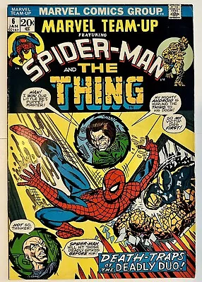 MARVEL TEAM-UP #6 (1973) *Super Bright & Glossy! VF White Pages! Spider-Man • $12.74