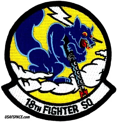 USAF 18TH FIGHTER SQ -18 FS- F-16C/D-BLUE FOXES- Eielson AFB AK -ORIGINAL PATCH • $9.95