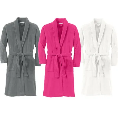 Lounge Spa Resort Bathroom Shower Robe Plush Micro-fleece Bridal Bride Gift • $46.49