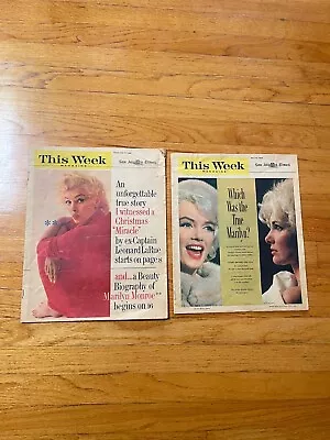 Lot Of 2 Marilyn Monroe In This Week Magazine 1961 1964 - True Monroe • $34.99