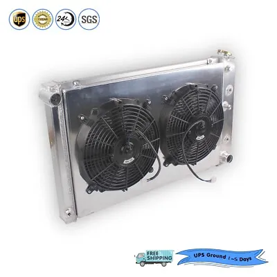 4 Row Aluminum Radiator &Shroud Fans Fit Chevy 1970-81 Camaro/ 78-87 Monte Carlo • $165