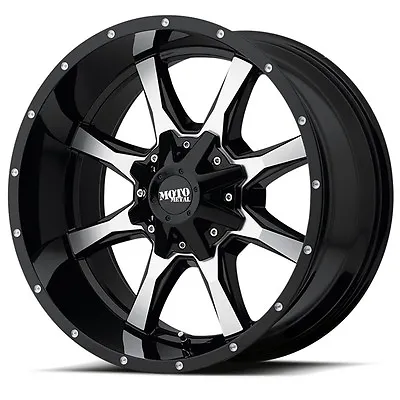 18 Inch Black Silver Wheels Rims  FOR Jeep Wrangler JK JL Moto Metal MO970 18x10 • $960