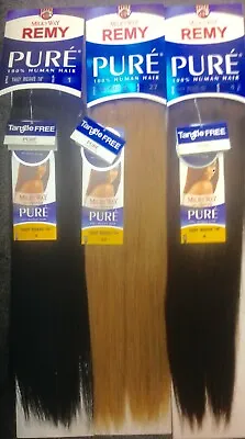Milky Way Pure Yaki Human Hair Weave - 8  TO 18  INCH ALL LENGTH UK Seller • £15.99