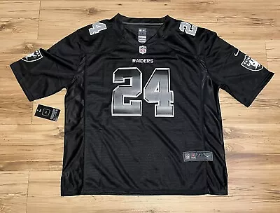 NWT Nike Oakland Raiders Marshawn Lynch Limited Sewn Jersey Mens 2XL Black RARE • $149.99