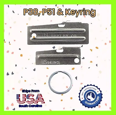 Shelby P51 & P38 Can Opener + Keyring USA Military Camping Hiking Survival • $5.50