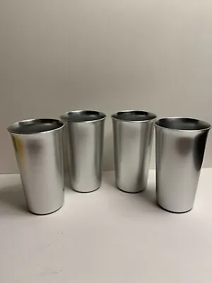 Set Of 4 Vintage Kensington Ware Aluminum Tumblers Drinking Glasses Never Used • $28.87